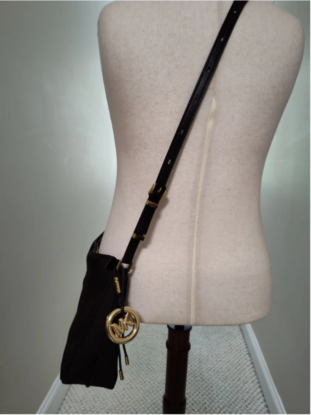 Women's Michael Kors Brown Suede Hobo Bag, One Size